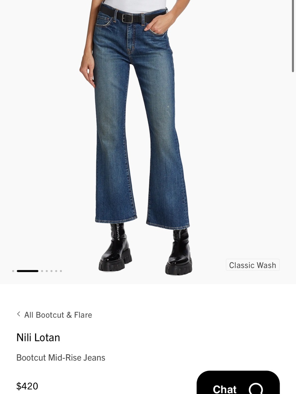 Nili Lotan Classic Wash Flare Jeans - Blue